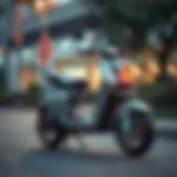 Electric scooter showcasing modern design