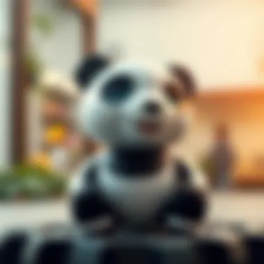 Engaging Automatic Panda Toy A playful automatic panda toy engaging children.