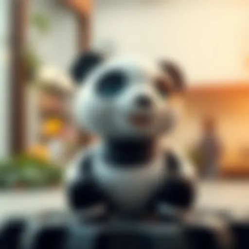 Engaging Automatic Panda Toy A playful automatic panda toy engaging children.