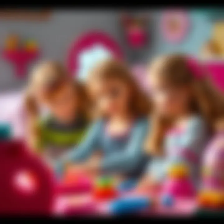 Exploring Creativity and Imagination with Barbie Artistic representation of children exploring creativity with Barbie