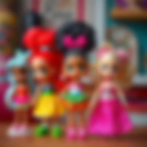 A vibrant showcase of Barbie Cutie Reveal Series 1 characters with unique designs