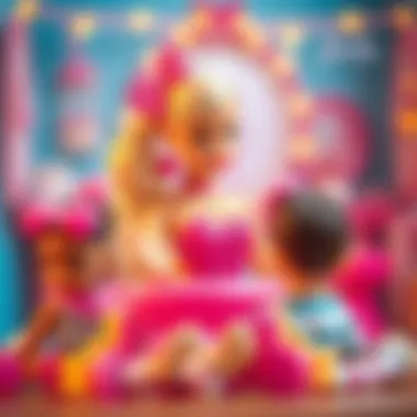 Developmental Impact of Barbie Cutie Reveal Series 1 on Children Illustration depicting the developmental benefits of Barbie toys for children