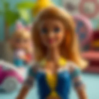 Artistic representation of the influence of Barbie and Ken on children's imagination