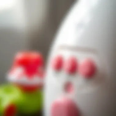 Close-up of the controls on a baby air machine