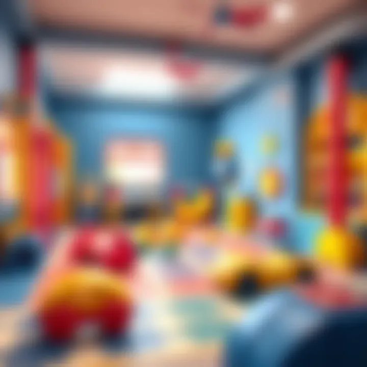 A vibrant gym space designed for infants