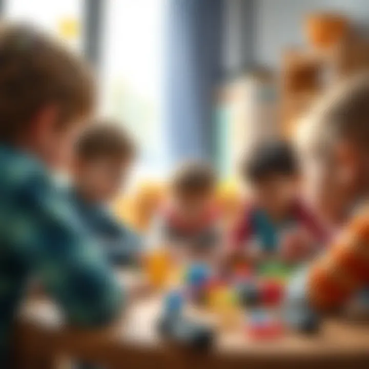 Collaborative Play and Learning Children engaging in a group play activity