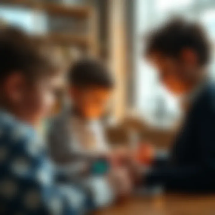 A group of children playing with smart watches