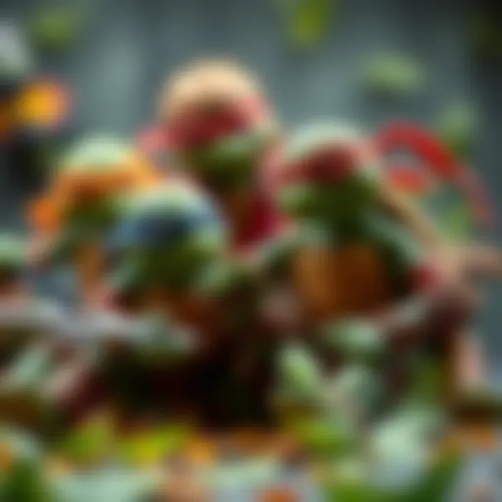 Imaginative Play Inspired by Ninja Turtles Children using Ninja Turtles for imaginative play