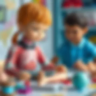 Children engaging with anatomy learning