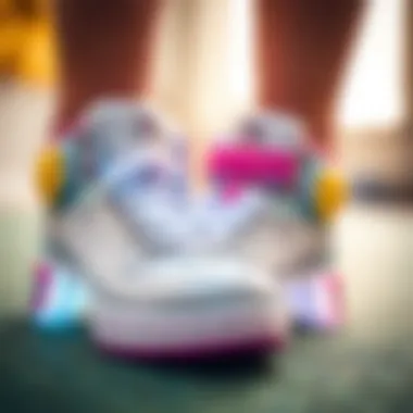 Close-up of musical shoes showcasing innovative design