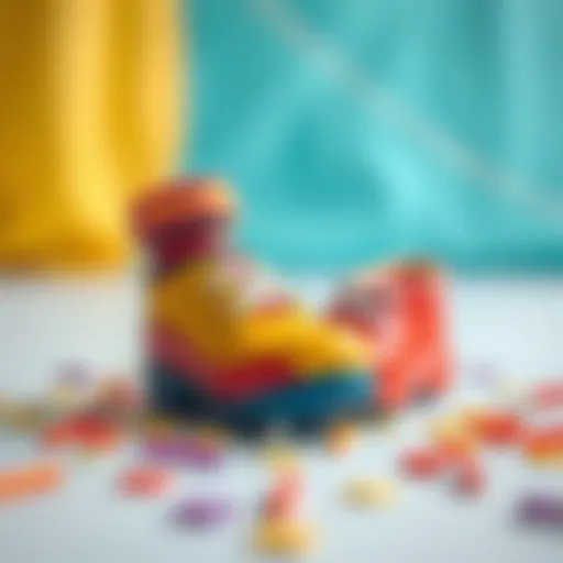 Colorful musical shoes designed for children