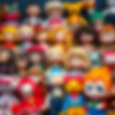 A vibrant collection of different toy dolls showcasing various styles and designs
