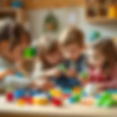 Children engaged in creative play