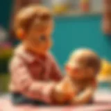 A thoughtful parent observing a crying baby, showcasing the bond and emotional connection.