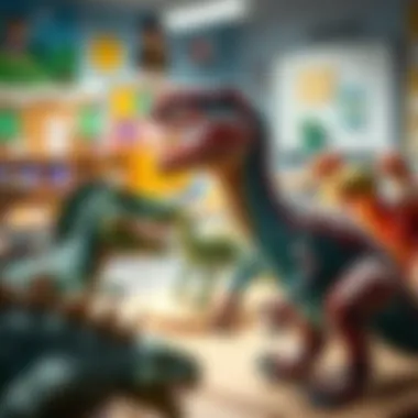 Educational benefits of dinosaur toys in a classroom setting