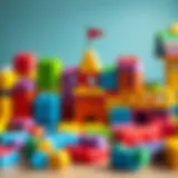 Colorful building blocks for toddlers