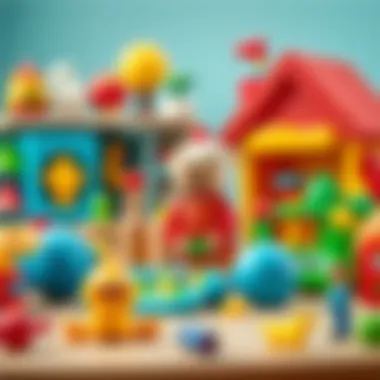 Diverse educational toys promoting cognitive development