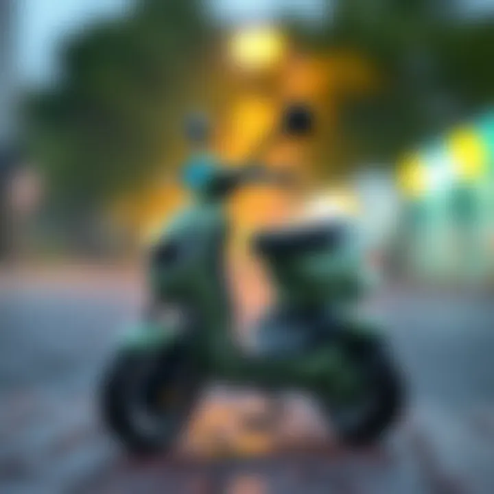 An infographic illustrating the environmental benefits of electric scooters