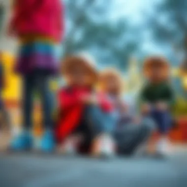 Group of children wearing Elsa shoes