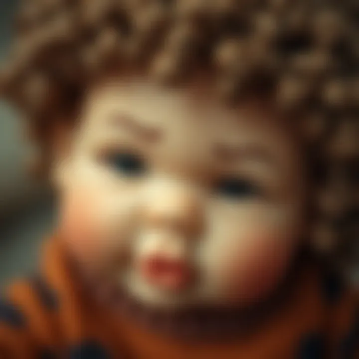 Emotional close-up of a curly baby conveying deep familial bonds
