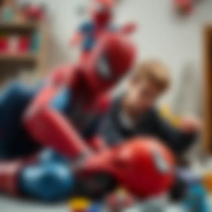 Strengthening Family Bonds through Play Family bonding during playtime with Spider-Man