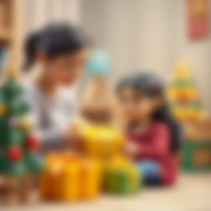 A heartwarming moment of gift exchange between a mother and her daughter