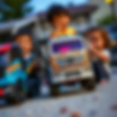 Joy and Imagination with Hot Wheels Mercedes Children playing with Hot Wheels Mercedes Truck