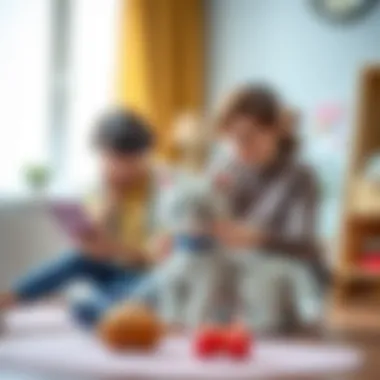 Parents Evaluating the IKEA Plush Cat Parents examining the IKEA plush cat, discussing its educational benefits.