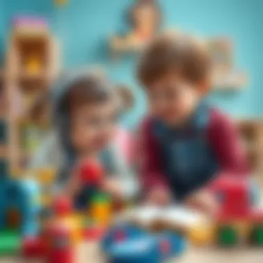 Two children engaged in imaginative role play