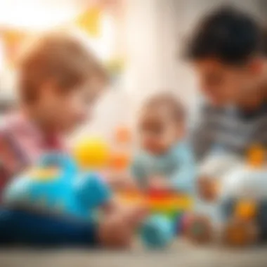 Interactive Play: Building Emotional Connections An interactive play session between a parent and baby, demonstrating playful engagement.