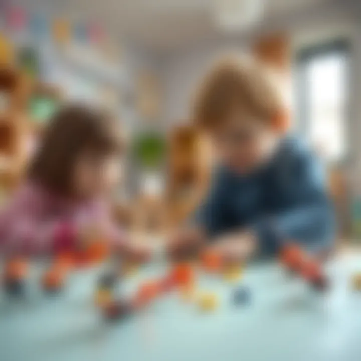 Children engaging with ant toys in a learning environment