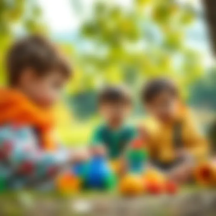 Children participating in outdoor activities, enhancing their physical and social skills.