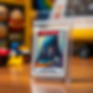 A well-preserved trading card in a protective sleeve, showcasing its details.