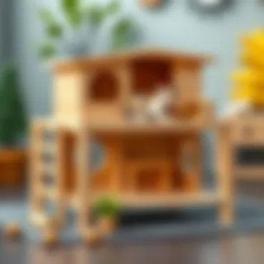 Modern Wooden Cat House Design Elegant wooden cat house showcasing modern design