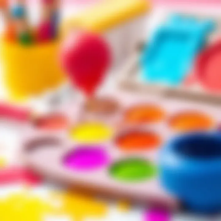 Vibrant Color Palette for Painting Colorful palette featuring shades for baby girl painting
