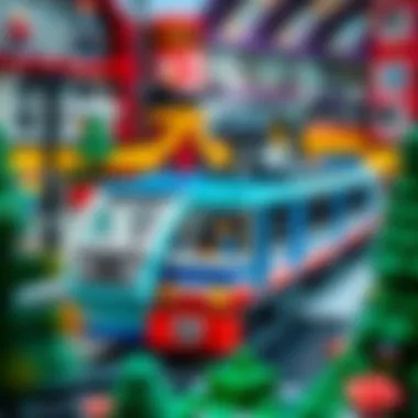 Creative Lego City Train scene setup