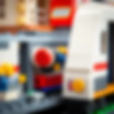 Detailed view of Lego City Train components