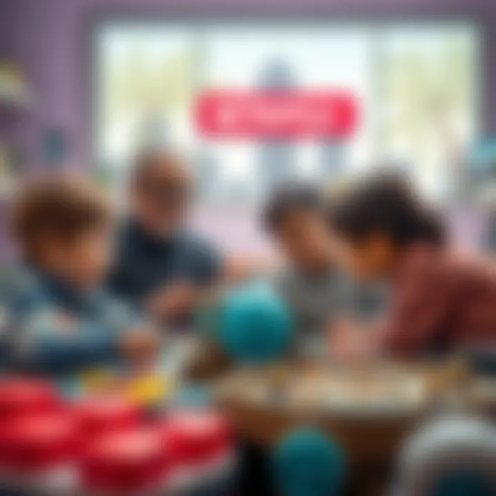 Families playing Metropol together