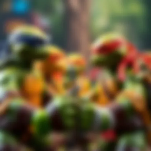 Ninja Turtles showcasing teamwork and collaboration