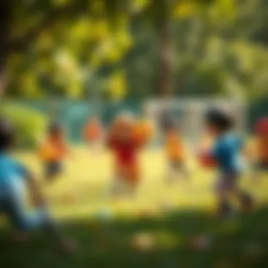 Outdoor playtime encouraging physical activity