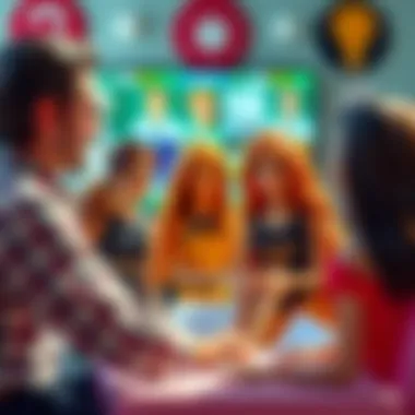 Parents discussing movie ratings and their children's viewing choices