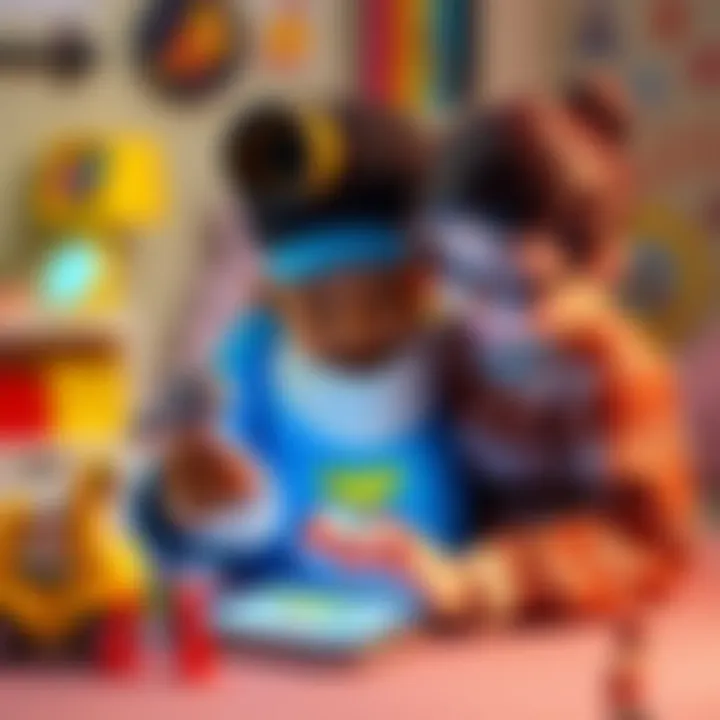 Parents monitoring child's activity on a smartphone