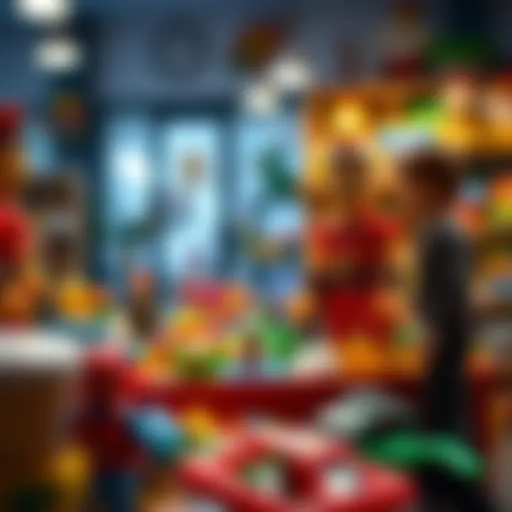 Parents selecting toys for their kids