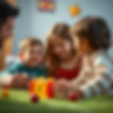Family Bonding Through Play Family enjoying a finger football game