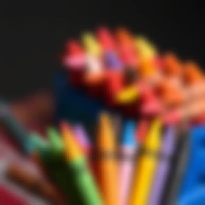 Educational Benefits of Pastel Crayons Educational materials showcasing the benefits of pastel crayons