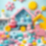 Vibrant pastel colors arranged in an artistic layout