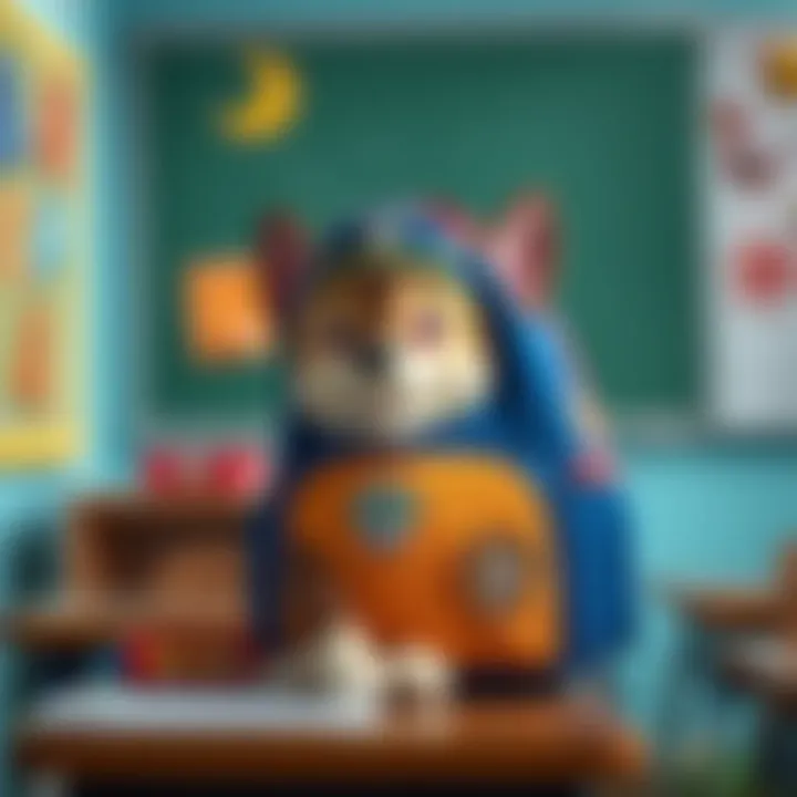 Ready for School with Paw Patrol Paw Patrol backpack on a school desk