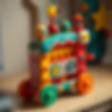 Intricate Design of Musical Toy A close-up of a musical toy showcasing its intricate design and bright colors.