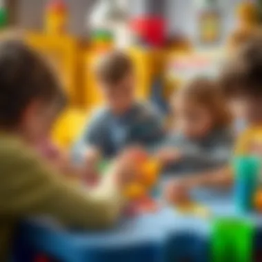 Children Engaged in Play-Doh Fun Children engaged in Play-Doh activities enhancing fine motor skills