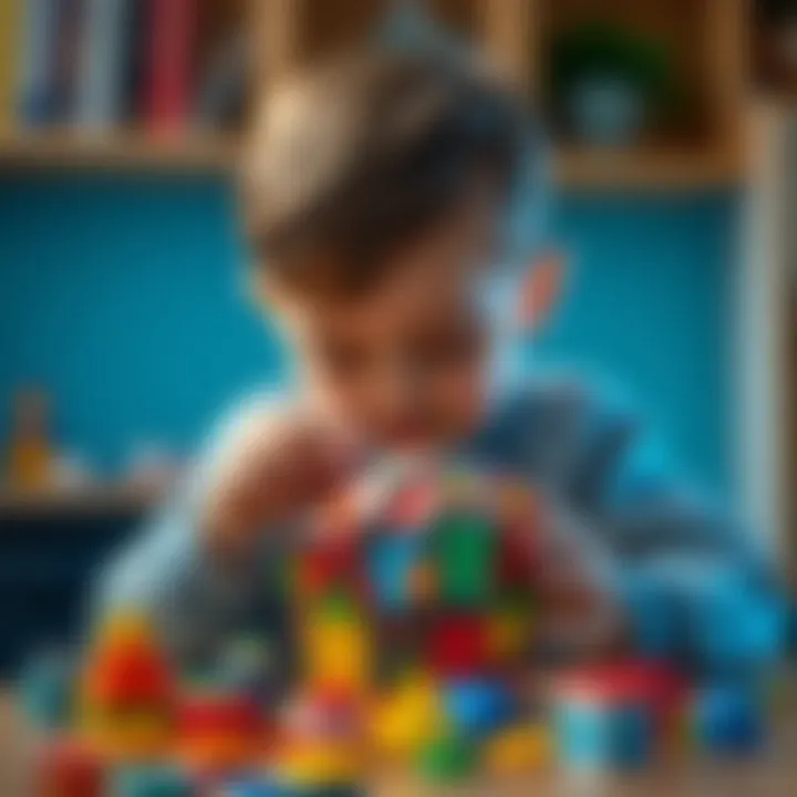 Child engaged with Pocket Cube, showcasing creativity
